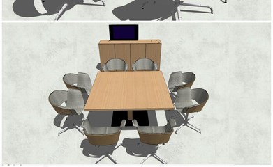精品會議室與辦公室桌椅SU模型素材的應用與價值